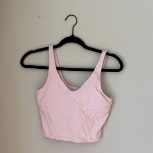 Light Pink Cropped Athletic Top